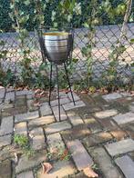 Metalen plantenstandaard met pot, Tuin en Terras, Bloempotten, Ophalen, Rond, Binnen, Zo goed als nieuw