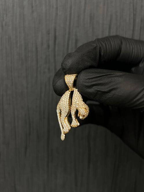 14k gouden panter hanger, Sieraden, Tassen en Uiterlijk, Kettinghangers, Nieuw, Goud, Ophalen of Verzenden
