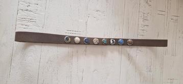 Noosa Amsterdam riem bruin LEER 90cm met 8x chunks NIEUW!! beschikbaar voor biedingen