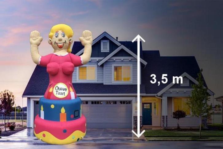 Sarah Ouwe Taart te huur, landelijke bezorging mogelijk, Hobby en Vrije tijd, Feestartikelen | Verhuur, Zo goed als nieuw, Abraham of Sarah