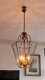 Grote bronzen Vintage lantaarn met geslepen glas, Frantzen, Ophalen