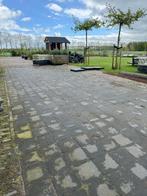 30m2 Getrommelde antraciet beton tegels nieuw/zgan, Tuin en Terras, Tegels en Klinkers, Beton, Zo goed als nieuw, Ophalen, Terrastegels