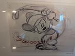 Vintage Mickey Mouse Golf Tekening - Ikea Exclusief, Ophalen of Verzenden