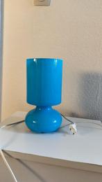 Vintage Ikea Lykta glazen tafellamp blauw, Huis en Inrichting, Lampen | Tafellampen, Ophalen, Zo goed als nieuw, Glas, Minder dan 50 cm