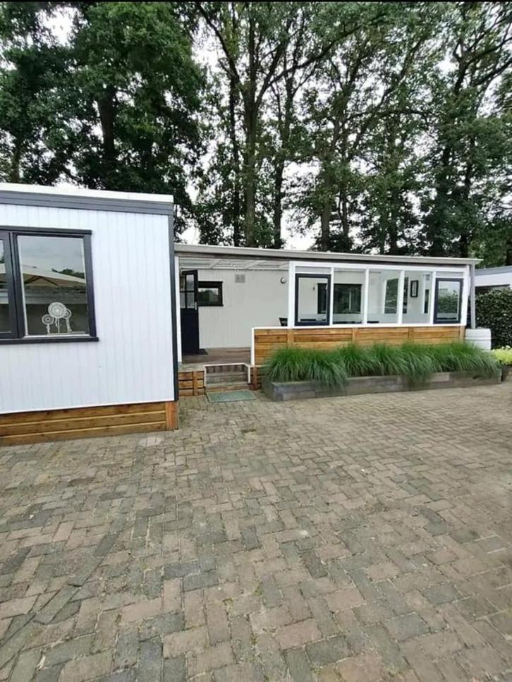 Luxe chalet op camping Scholtenhagen Haaksbergen, Caravans en Kamperen, Stacaravans, tot en met 5, Ophalen