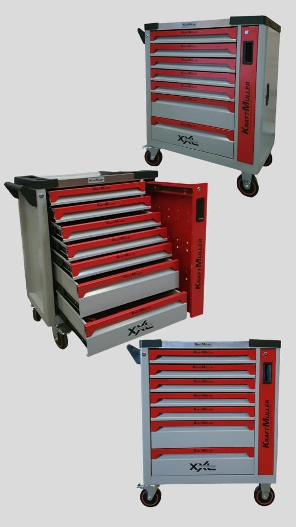 gereedschapswagen xxl pro army rood 582 delig, Doe-het-zelf en Verbouw, Gereedschapskisten, Nieuw, Gevuld, Ophalen of Verzenden