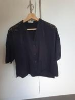 Sandro blouse diep zwart, Ophalen of Verzenden, Gedragen, Maat 36 (S), Zwart