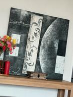 Abstract Schilderij in Zwart, Wit en Grijs, Antiek en Kunst, Ophalen