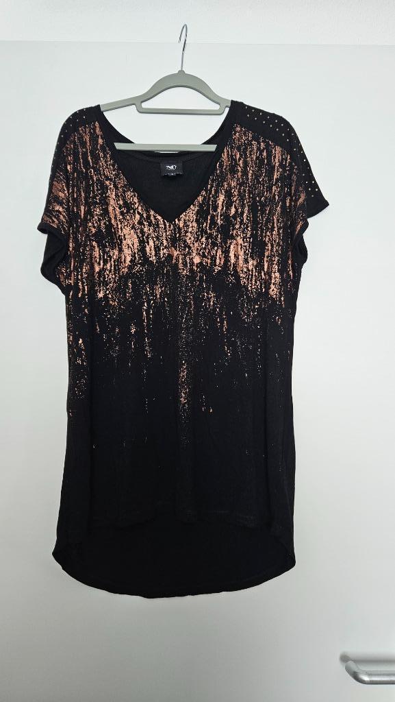 NU Denmark shirt, koperkleur met studs, mt L. nieuw!, Kleding | Dames, T-shirts, Nieuw, Maat 42/44 (L), Zwart, Korte mouw, Ophalen of Verzenden