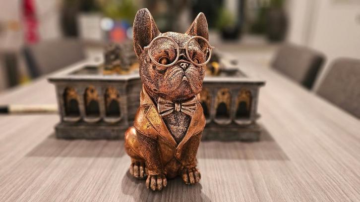 Franse Bulldog Beeld! 21CM! Bronskleurig! NIEUW!, Verzamelen, Beelden en Beeldjes, Nieuw, Overige typen, Ophalen of Verzenden