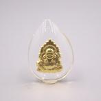 The Golden Happy Boeddha (Poe-Tai Ho-Shang) kettinghanger, Nieuw, Kruis of Symbool, Goud, Glas of Kristal