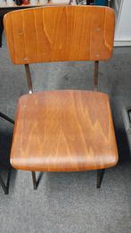 Set van 2 houten vintage stoel, Ophalen, Gebruikt, Bruin, Vintage