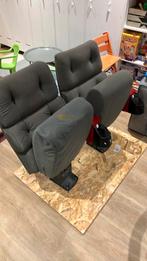 Twee bioscoop stoelen, Ophalen, Gebruikt, Grijs, Twee