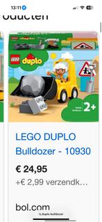 Lego Duplo 10930 bulldozer compleet, Ophalen of Verzenden, Zo goed als nieuw, Duplo