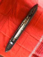 Originele spoel met zijde. Ebbenhout. Lang:40cm. Code: SHC7., Ophalen