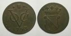 Utrecht VOC ½ Duit 1753, Postzegels en Munten, Munten | Nederland, Ophalen of Verzenden, Vóór koninkrijk, 1 cent, Losse munt