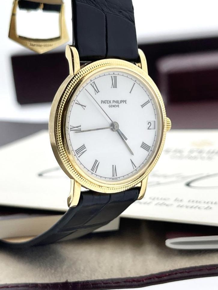 Patek Philippe Calatrava 3802/200J-001 Goud - Full Set/1999, Sieraden, Tassen en Uiterlijk, Horloges | Heren, Zo goed als nieuw