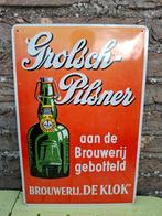 Zeldzaam reclamebord Grolsch - brouwerij De Klok, Verzamelen, Biermerken, Ophalen of Verzenden, Nieuw, Reclamebord, Plaat of Schild