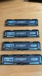 16GB (4x 4GB) DDR4 Ballistix sport geheugen, DDR4, Ophalen of Verzenden, Zo goed als nieuw, Desktop