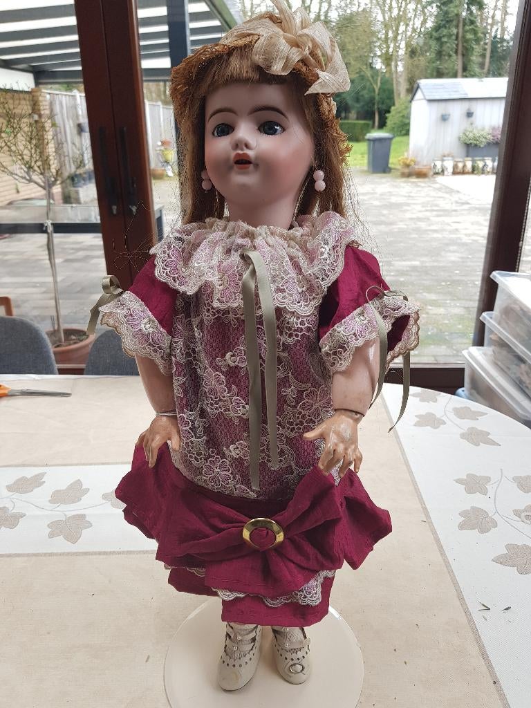 Deposé SFBJ antieke loop pop 57 cm, Antiek en Kunst, Antiek | Speelgoed, Ophalen of Verzenden