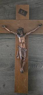 2x koperen Jezus aan het kruis, Antiek en Kunst, Ophalen