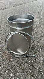 RVS 50 liter dekselvat, Ophalen, Zo goed als nieuw