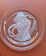 Schaal gegraveerd glaskunstenaar Michael Yates. 1981, Ophalen of Verzenden