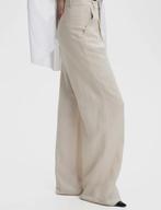 NIEUW! Gestuz Paula linnen mix broek met plooien beige 36, Verzenden, Beige, Nieuw, Gestuz