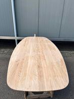 Deens ovaal eettafel 240x110x3 verjongd eiken rustiek, Ophalen, 100 tot 150 cm, Eikenhout, Vijf personen of meer