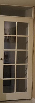 Cando opdekdeuren 2x, 10-vaks glas, incl. metalen kozijnen, Doe-het-zelf en Verbouw, Deuren en Horren, Ophalen, Glas, Binnendeur