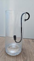 Glazen vaas met hangkandelaar, Huis en Inrichting, Woonaccessoires | Kandelaars en Kaarsen, Ophalen, Overige materialen, 25 tot 50 cm