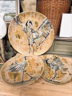 Houten borden ornamenten accessoires decoratie goud vogel, Ophalen