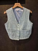 Licht blauw gilet met glitters als nieuw, Maat 38/40 (M), Blauw, Elenza, Ophalen of Verzenden