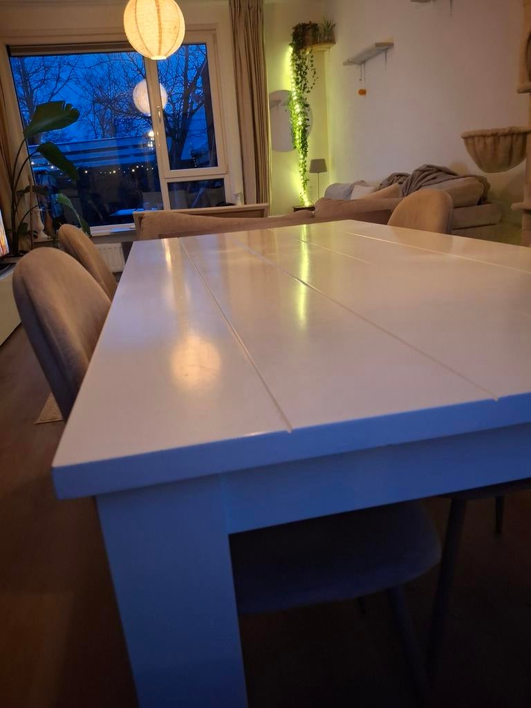 Witte eettafel, Huis en Inrichting, Ophalen of Verzenden