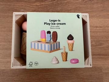 Houten ijsjes set voor speelgoed keukentje beschikbaar voor biedingen