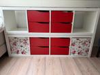 4x kallax expedit lades rood en 2 bakken, Huis en Inrichting, Ophalen, Gebruikt, 5 laden of meer, Minder dan 100 cm