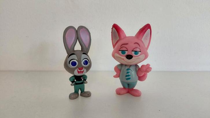 Zootophia Disney poppetjes 2x, Verzamelen, Poppetjes en Figuurtjes, Zo goed als nieuw, Ophalen of Verzenden