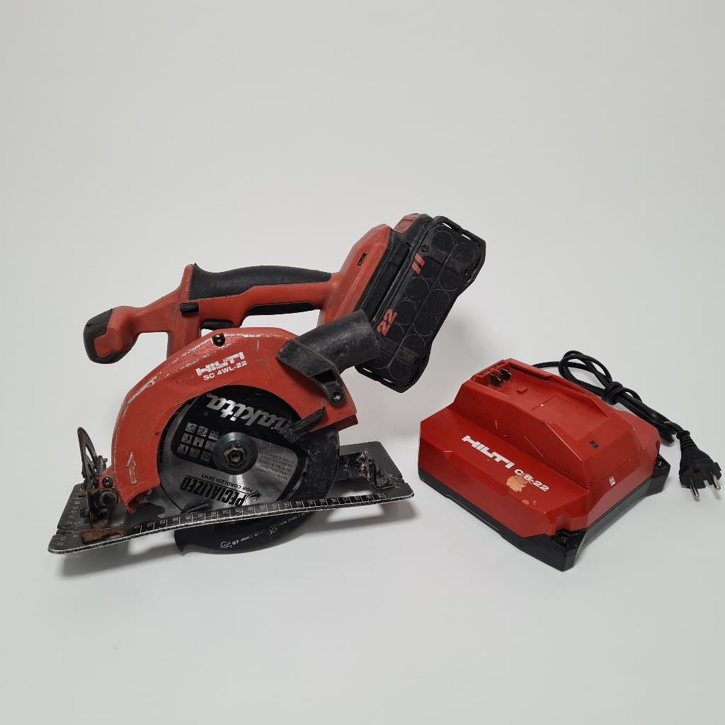 Hilti SC 4WL-22 Cirkelzaag | B-22-110 5.2Ah Accu | C 8-22, Gebruikt, Cirkelzaag, 30 tot 70 mm, 1200 watt of meer
