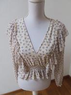 J69 PULL & BEAR nieuwe korte blouse top beige lila S 36, Kleding | Dames, Blouses en Tunieken, Beige, Nieuw, Ophalen of Verzenden
