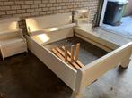 Twee persoons bed 140x195, Ophalen, Gebruikt, Wit, Vintage