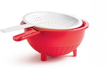 Tupperware Duo Vergiet Rood/Wit Nieuw beschikbaar voor biedingen