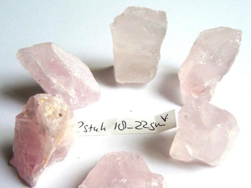 rozekwarts 6 grote samen 2,99 brokken 119gr rozenkwarts brok, Verzamelen, Mineralen en Fossielen, Mineraal, Ophalen of Verzenden