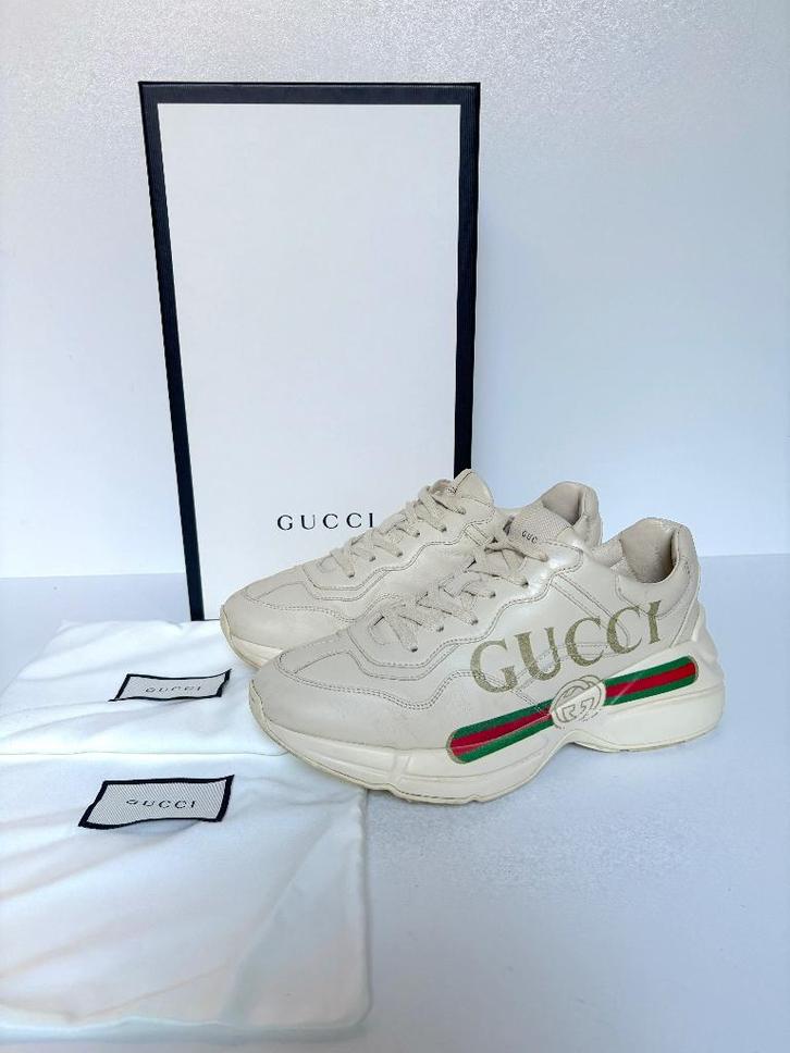 GUCCI Rhyton beige sneakers  Maat 39,5, Kleding | Dames, Schoenen, Zo goed als nieuw, Sneakers of Gympen, Beige, Ophalen of Verzenden