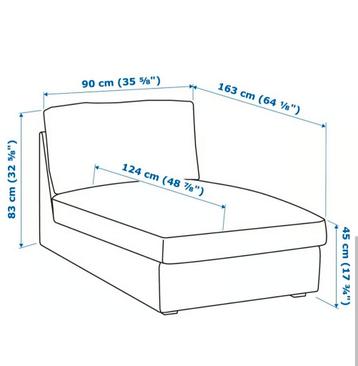 Chaise longue kivik ikea - afbeelding 2