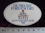 sticker de nieuwe ford escort auto van het jaar 1981, Verzenden, Zo goed als nieuw, Auto of Motor
