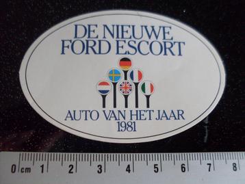 sticker de ieuwe ford escort auto van het jaar 1981 beschikbaar voor biedingen