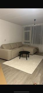 Gio hoekbank Seats and Sofas – beige Weave stof + garantie, Ophalen of Verzenden, Zo goed als nieuw, Vierpersoons of meer, Stof