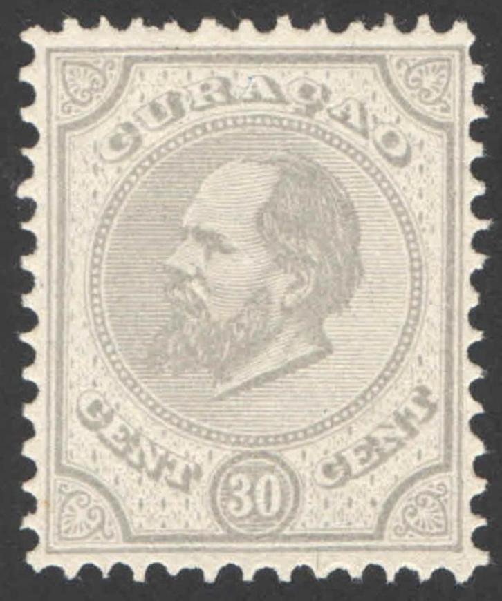 Curacao NVPH nr 8 ongebruikt Koning Willem III 1889, Postzegels en Munten, Postzegels | Nederlandse Antillen en Aruba, Postfris
