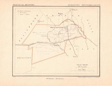 Plattegrond Oosterhesselen 1867. J. Kuyper. beschikbaar voor biedingen