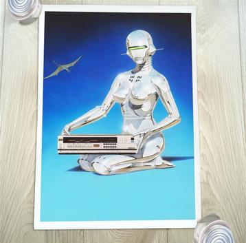Hajime Sorayama Print Poster Sci-Fi Robot Print beschikbaar voor biedingen